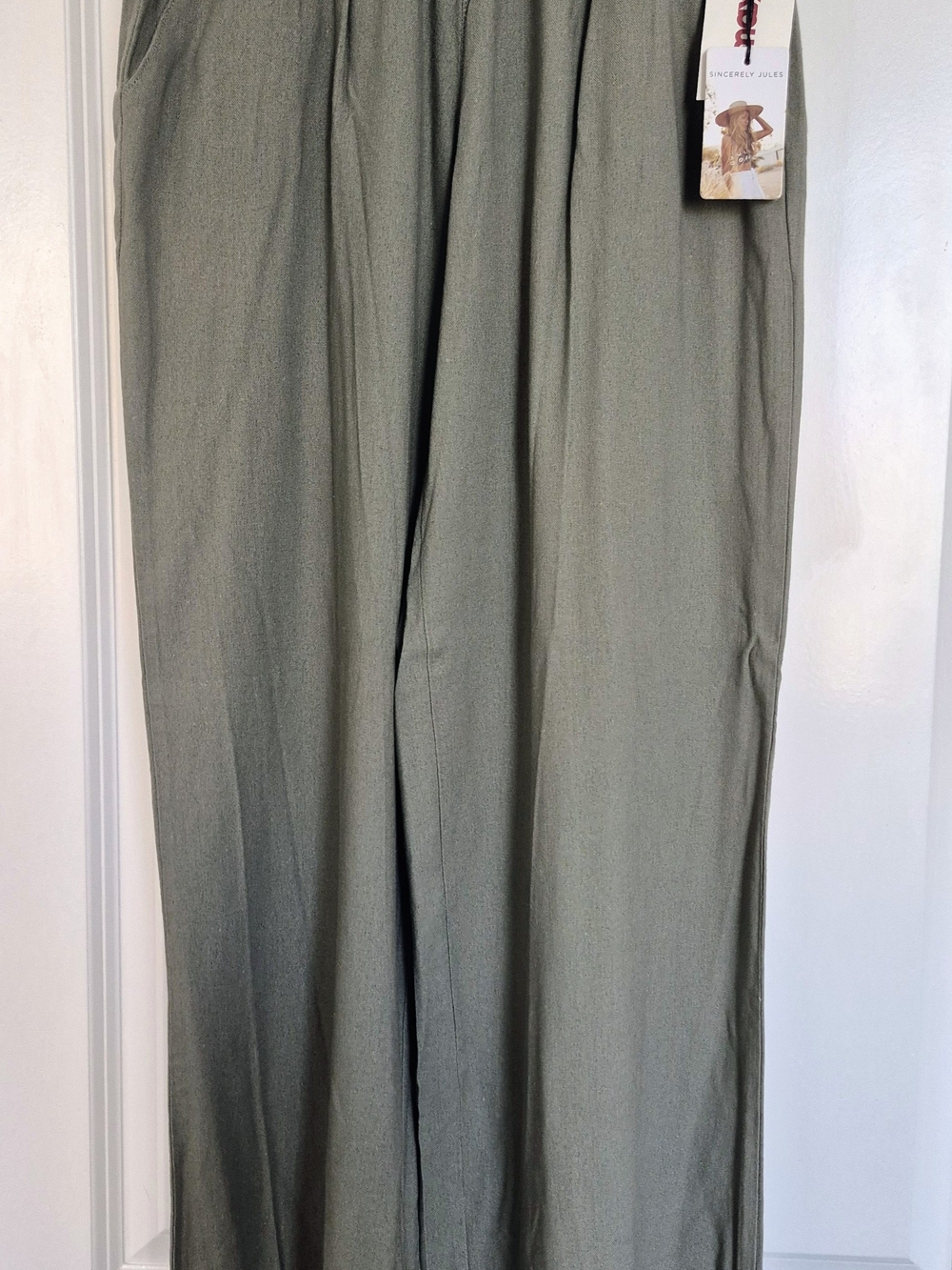 Sincerely Jules Olive Wide Leg Pants